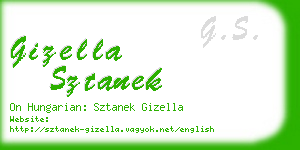 gizella sztanek business card